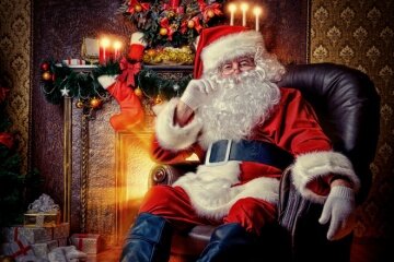 Санта у камина - артикул: 21286 Санта у камина - артикул: 21286