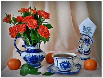 Натюрморт с мандаринами - артикул: 27367 Натюрморт с мандаринами - артикул: 27367